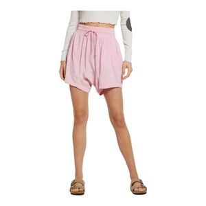 NEW Free People Women's Need to Escape Linen Blend Bermuda Shorts Lt. Petal XS